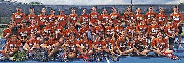 CJH tennis earns boys singles, girls doubles district titles