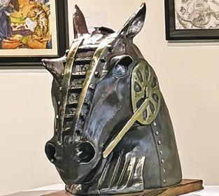 CLOVER COCHRAN’S bronze sculpture Iron Horse 26 is on display at the MSC at Texas A&amp;M University as part of the “Practice What We Teach” art exhibit, showcasing art educators across the Brazos Valley.