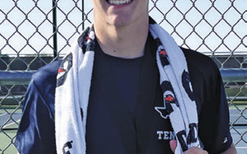 DYLAN CHAPMAN won the boys singles title at last week’s Caldwell Classic Varsity Tennis Tournament.