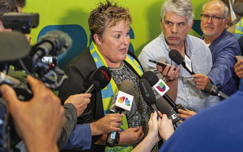EXECUTIVE DIRECTOR FOR THE Dallas Sports Commission Monica Paul speaks to the media at AT&amp;amp;T Stadium regarding the FIFA World Cup 2026. Paul is a native to Caldwell and the daughter of Alvin and Helen Paul.