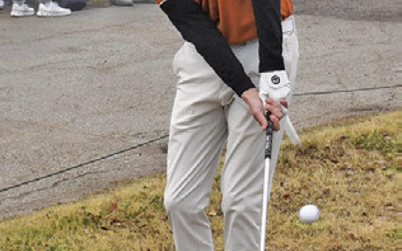 COBEY MCCULLER practices prior the Lexington Tournament at Copperas Hollow.