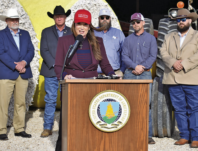 U.S. SECRETARY OF AGRICULTURE Brooke Rollins addresses the gathering. Tribune photo by Roy Sanders