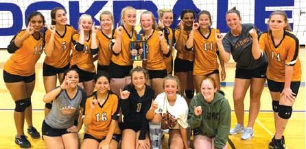 THE CALDWELL FRESHMAN volleyball team won the freshman division at the Rockdale Volleyball Tournament on Saturday. The Lady Hornet freshmen will host Franklin on Friday at Hornet Gym.