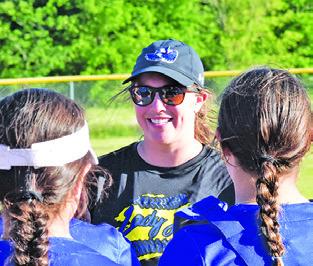 SNOOK COACH Ashley Currington speaks to the Lady Jays during the Snook-Burton game last Friday. Tribune photo by Roy Sanders