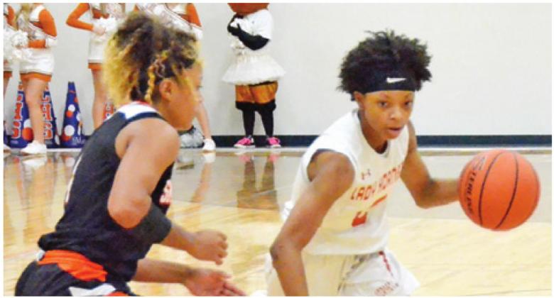 CALDWELL FRESHMAN POINT guard Ja’Asia Mathis led Caldwell in scoring against Smithville in Friday’s night home game with 18 points. The Lady Hornets lost 49-46. -- Tribune photo by Roy Sanders