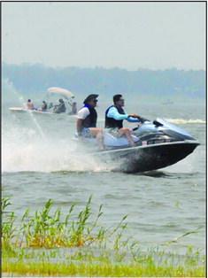 LOCAL RESIDENTS and visitors brought boats and personal watercrafts out to Lake Somerville over Memorial Day weekend.