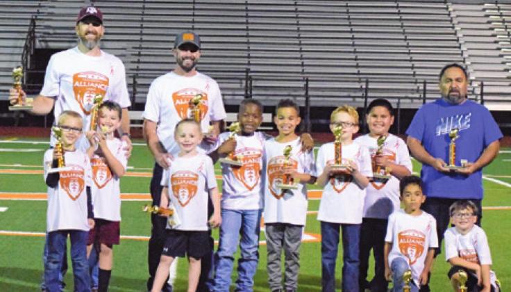CALDWELL WHITE WON THE Alliance Youth Football League’s Division D1 championship. The first and second-graders had a 6-1 season record and are coached by Ross Lowery.