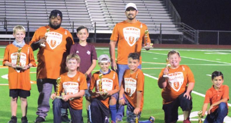 CALDWELL WHITE WON THE Alliance Youth Football League’s Division D2 championship. The third and fourth-graders had a perfect 7-0 season record and are coached by A.J. Sims.