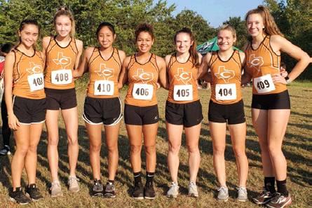 THE LADY HORNET CROSS COUNTRY team won the team title at the 2019 Festival Cross Country Invitational at Festival Hill on Saturday. The team includes Morgan Becka, Zoe Zwernemann, Kate Urbanovsky, Melodie Parker, Karla Avalos, Ryan Ferguson and Tess Homeyer.