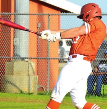 HAYDEN VOLLENTINE BATS for Caldwell against Lampasas on Tuesday, March 10, in Caldwell. The Hornets lost 7-1 but later won the Franklin Tournament. -- Tribune photo by Roy Sanders