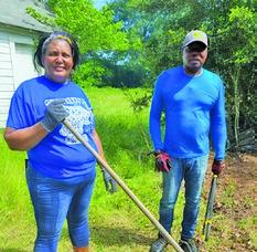 RESIDENTS AROUND Dabney Hill participated in the clean-up in Snook last Saturday.