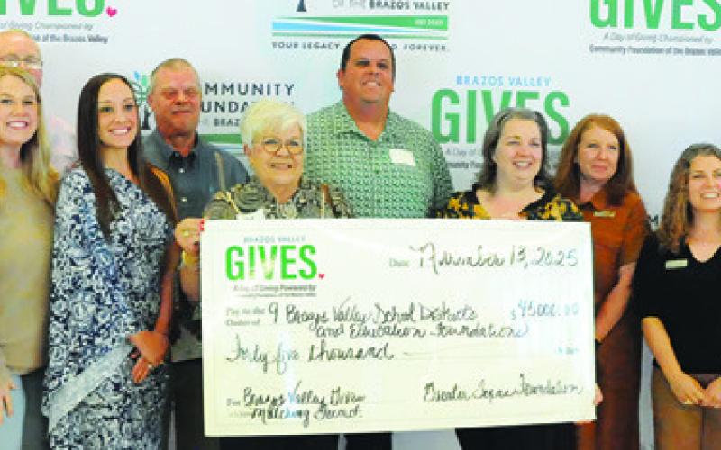 NINE BRAZOS VALLEY ISD EDUCATION FOUNDATIONS received matching grants from the Greater Texas Foundation, including the Caldwell Education and Leadership Foundation, the Snook Education Foundation and the Somerville Education Foundation. Tribune photo by Denise Squier