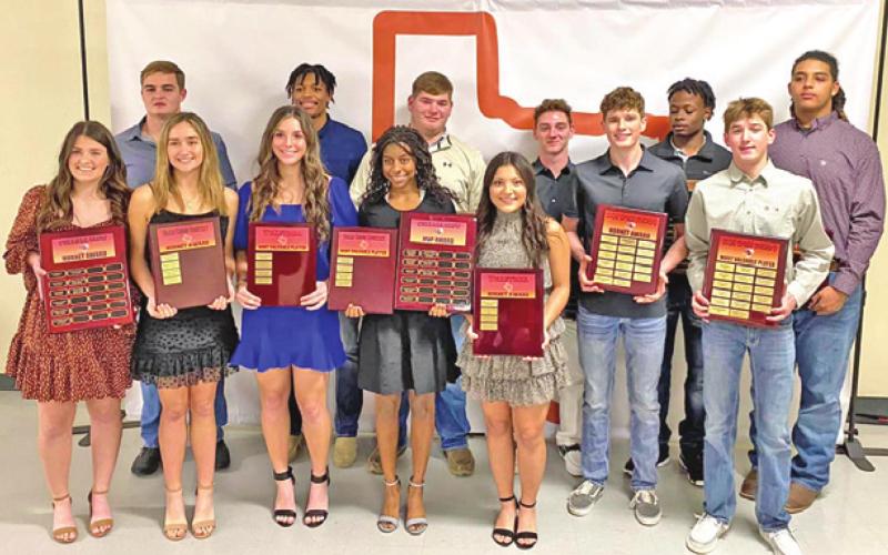Awards presented at athletic banquet