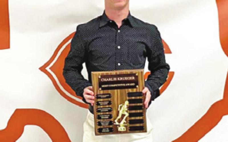 Awards presented at athletic banquet