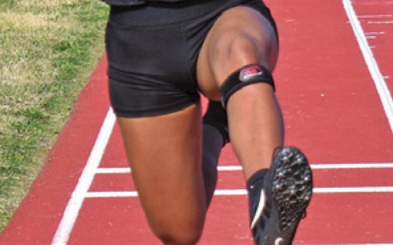 RA’MAYA CARTER leaps during the long jump at last week’s Koppers Relays.