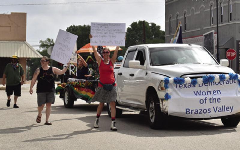 TEXAS DEMOCRATIC WOMEN of the Brazos Valley participate in the Juneteeth Parade.