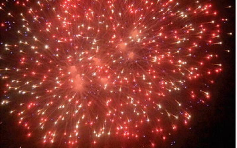 FIREWORKS LIKE these were enjoyed by another large crowd at the annual July 3 celebration at Elizabeth Lutheran Church.