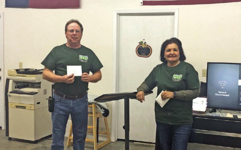 THE LYONS EXTENSION EDUCATION Association (EEA) hosted representatives Burt Buck and Polly Bowers of Burleson County Community Emergency Response Team (CERT) at the January meeting. CERT trains volunteers in basic disaster response skills, such as fire safety, light search and rescue, team organization and medical operations.
