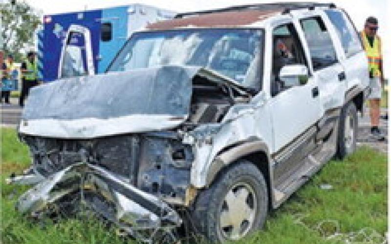 THIS SUV WAS damaged