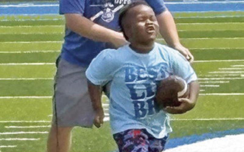 LITTLE JAYS FOOTBALL Camp was enjoyed by several future Bluejay football players.