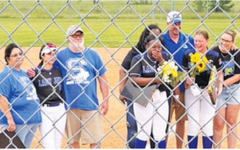 SNOOK LADY JAY SOFTBALL players and their families were honored last Tuesday during Senior Night before the game against Iola.