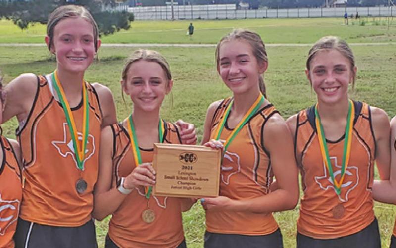 THE CALDWELL JUNIOR HIGH SCHOOL cross country team won the team title in the girls’ junior high division at the Lexington Cross Country Small School Showdown last weekend.