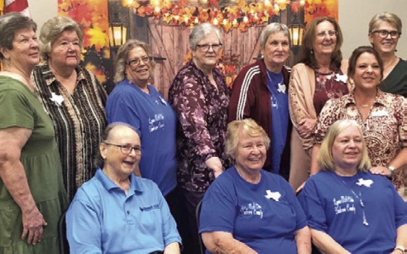 TEEA FALL TRAINING was hosted by Burleson County extension clubs. Pictured are Brenda Kolojaco, Novella Hronek, Tammy Qualls-Tucker, Peggy Robinson, Sandy Johnson, Debby Schumacher, Extension agent Holly Narro, Fran Gore, Ann Sebesta, Sharon Stevenson and Terri Sissom. Not pictured are Linda Rippingham and Dennis and Karen Gaas.