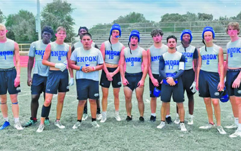 THE SNOOK BLUEJAYS COMPETED in the Lexington 7on7 State Qualifying Tournament last Saturday, falling to Somerville in the state qualifying round.