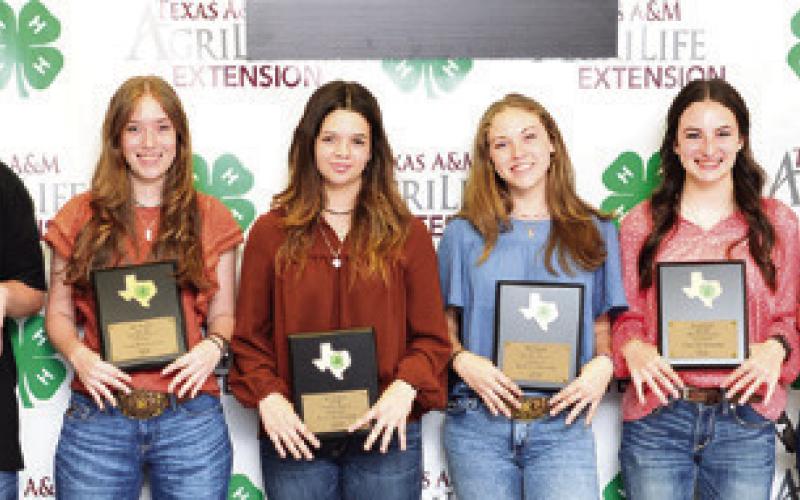 A BURLESON COUNTY SKIT TEAM recently placed third in the Talent Showcase - 4-H Skit event at the 2024 Texas 4-H Roundup. The team included Brycen Suehs, Alison Krueger, Mary Ellington, Tanya Boykin, Ava Fry and Brook Fry.