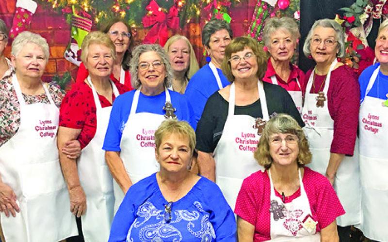 THE LYONS EXTENSION CLUB held its annual Christmas Cottage Craft Sale on Nov. 1 and 2. The money from the sale supports all the things the club does for the community, and the money made from the raffle and the photo booth goes to scholarships. Anyone wanting to join the Lyons Extension Club can call Tammy Qualls-Tucker (832) 366-3713.