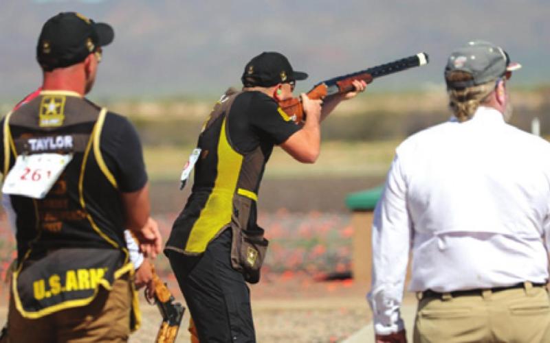 PHILLIP JUNGMAN BEGAN competing in shooting events at the age of 11, and will fulfill his lifelong dream of competing in an Olympic game this Monday in Tokyo. -- Photo by Maj. Michelle Lunato, U.S. Army Marksmanship Unit