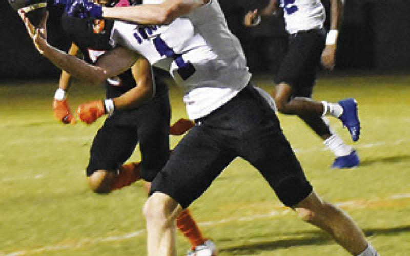 SNOOK’S LIAM Zequeira makes this catch against Somerville last Friday night. Tribune photo by Roy Sanders