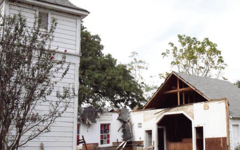 DABNEY HILL MISSIONARY Baptist Church was severely damage in a storm in March 2018. The church just received a $100,000 grant to help renovate the building.
