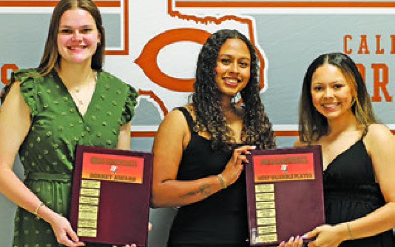 AWARD WINNERS at the recent CHS Athletic Banquet included: Girls Basketball -- Ava Jones and Chassidy Rogers, MVP; Riley Broaddus, Hornet Award.