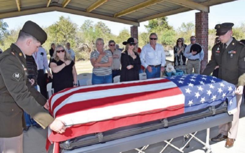 QUINCY BERKA’S GRAVESIDE service included full military honors