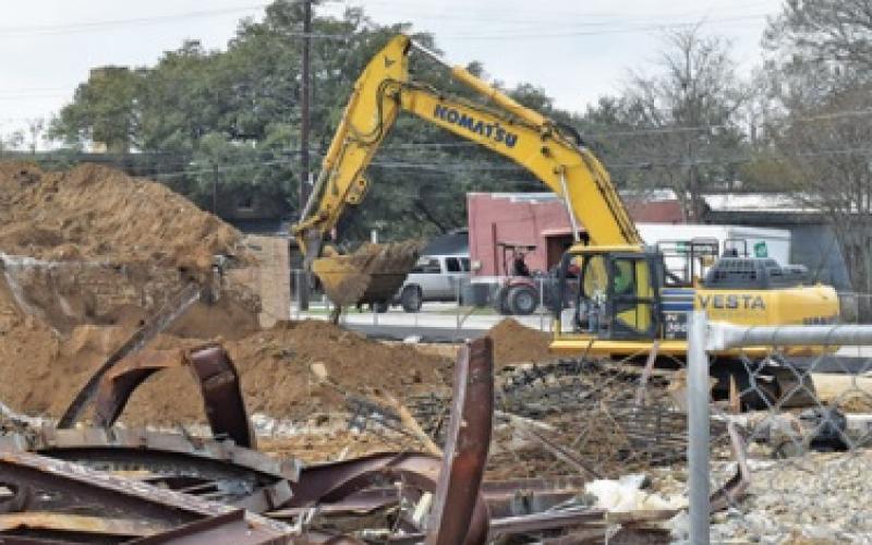 THE DIRT WORK portion of the city hall construction