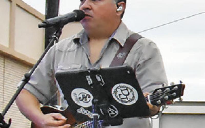 THE PEOPLE’S Choice Band performs at the Saturday concert and street dance.