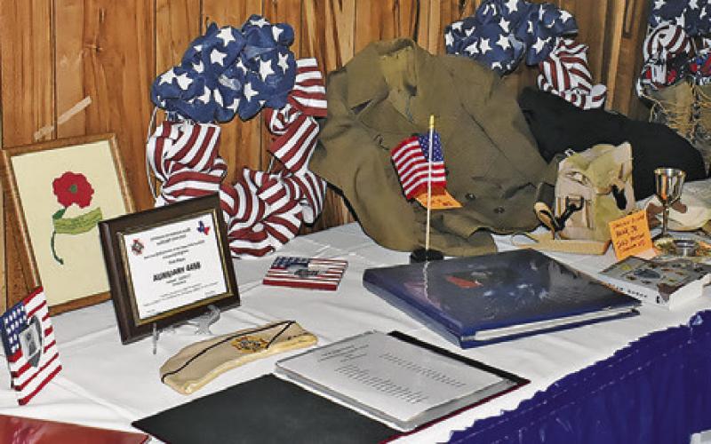 THESE ITEMS WERE ON display on Saturday night at the Caldwell VFW, VFW Auxiliary and American Legion House Party.