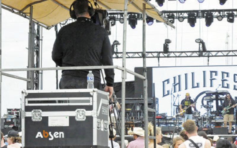 THE TECH CREW FOR THIS year’s Chilifest included multiple sound engineers and multiple camera operators for quality audio and jumbotron broadcasting. -- Tribune photo by Denise Squier