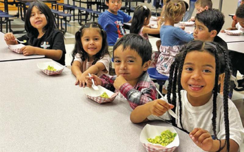 SNOOK PRE-K STUDENTS enjoyed green eggs and ham to celebrate Dr. Seuss’ birthday on March 2.