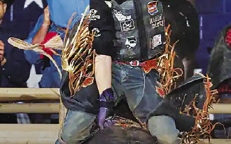 SNOOK’S LANCE LARA won the PBR Stockyards Showcase on June 20 in Fort Worth.
