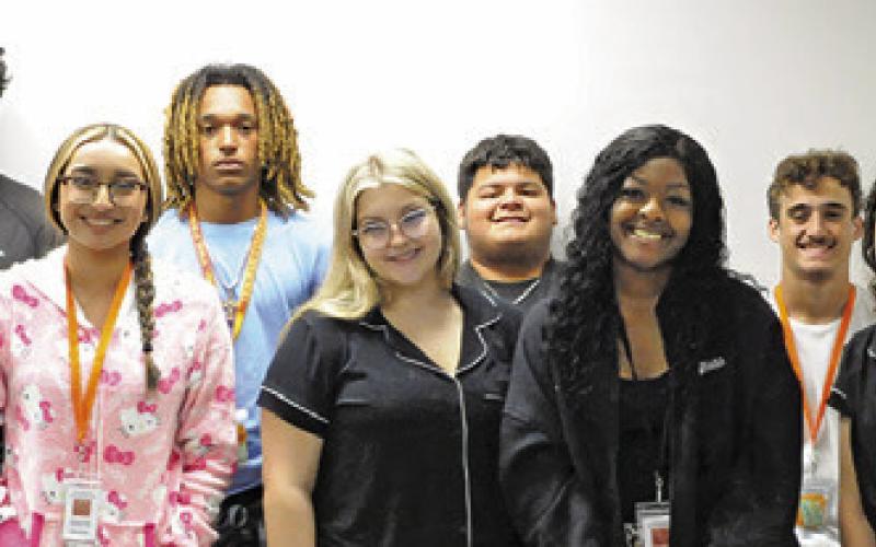 SOMERVILLE HIGH SCHOOL recently announced its homecoming royalty, including this year’s homecoming king and queen hopefuls. Pictured, from left, back are Christopher Deere, Jeremy Vela, Roberto Garcia-Vega, Colt Holton, front, Aida Ramos, Blair Youngblood, Bra’keyla Minor and Gracie Strange. Tribune photo by Denise Squier