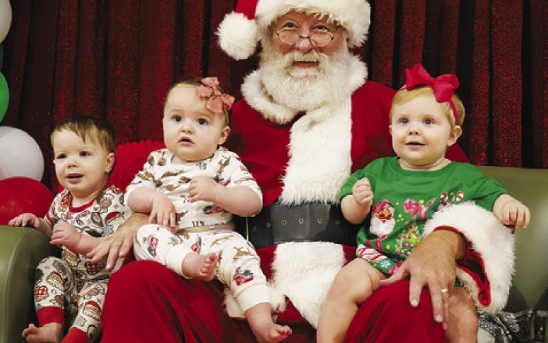 SANTA VISITED CALDWELL Elementary School last week.