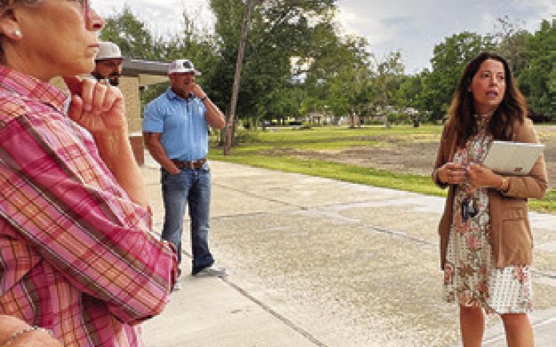 SNOOK SUPERINTENDENT Dr. Megan Pape and the Snook School Board tour district facilities in August. In 2024, Snook ISD maxed out its facilities due to continued student growth and may be facing a bond election in 2025.