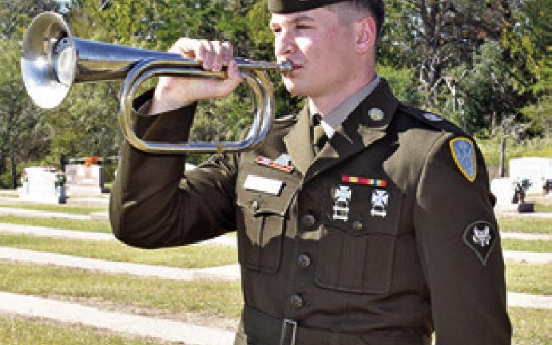 “TAPS” was played at Quincy Berka’s funeral on Tuesday in New Tabor Cemetery.