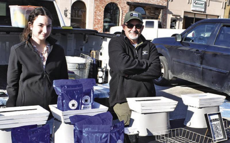 JAY’S JAVA IS sold on Saturday morning, March 1, at the Farmers Market in downtown Caldwell. The market remains a Saturday morning favorite for Caldwell area residents looking for good buys.