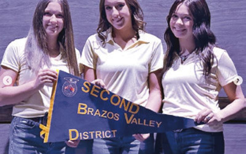CALDWELL HIGH SCHOOL STUDENTS Adeline Hicks, Kylie Vogler and Kameryn Hill were second at distrit and first at area in Senior Agricultural Skills, qualifying them for the state contest. Photo courtesy of Danielle Hicks