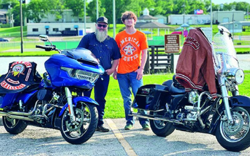 CALDWELL RESIDENTS TIM and Waylon Owens will be taking on the 2026 Hoka Hey Motorcycle Challenge to raise money for local charities. Tribune photo by Sabine Lazo