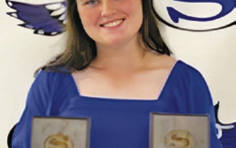 KAYLN COOPER received the Heart Award for Snook softball and was presented the Cheer and Coaches’ Choice Award for Positive Attitude and Encouragement.