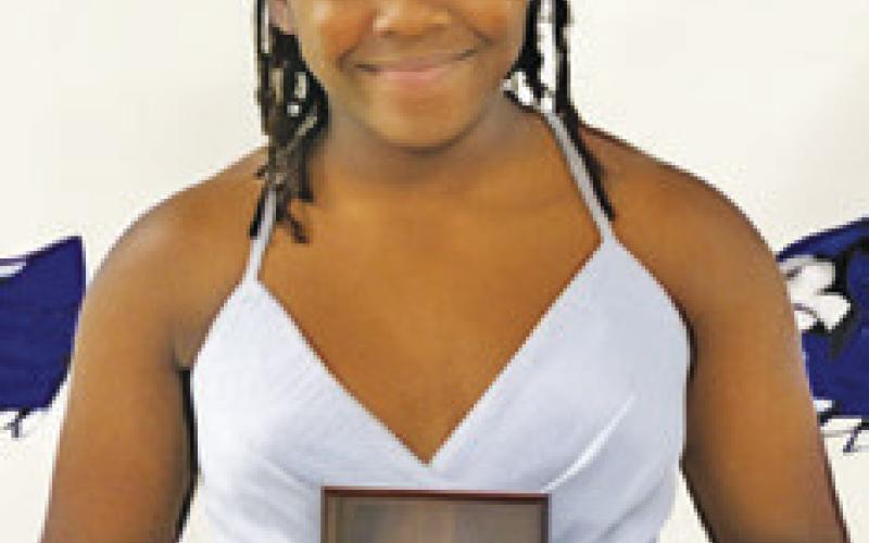BRAYNIJA POOL received the Heart Award for Snook girls track, along with Amiya Jones (not pictured).